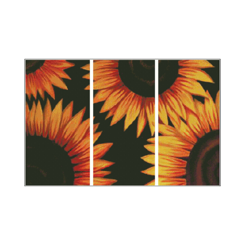 Sunflowers triptych