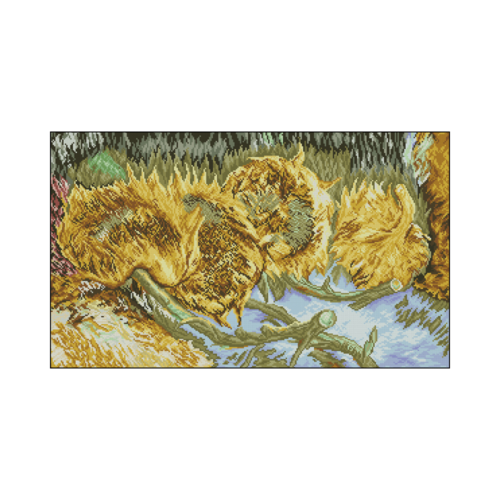 Four sunflowers V. Gogh