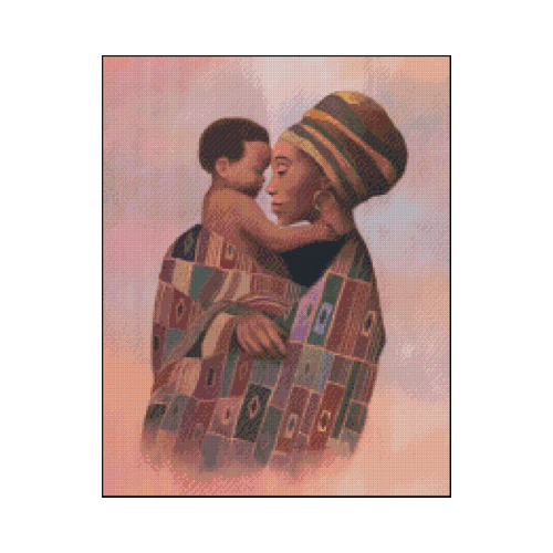 African woman and baby