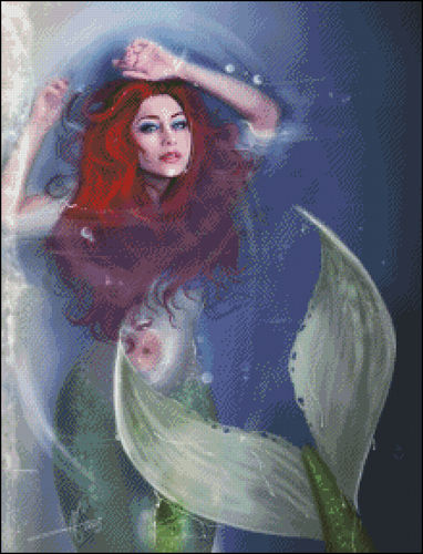 Mermaid floating