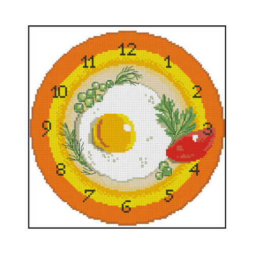 Kitchen clock's fried egg