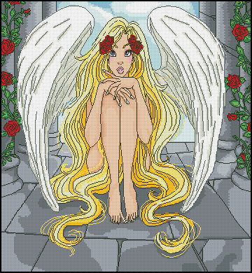 Angel of roses