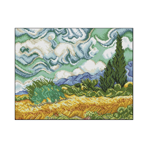 Wheat field with cypresses - Van Gogh