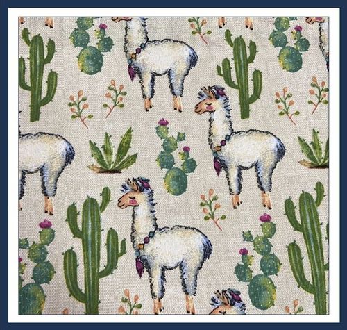 Llama canvas fabric