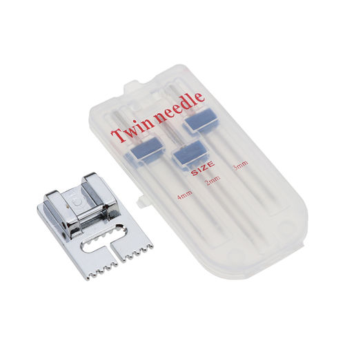 Presser foot + twin needle pack 3 units