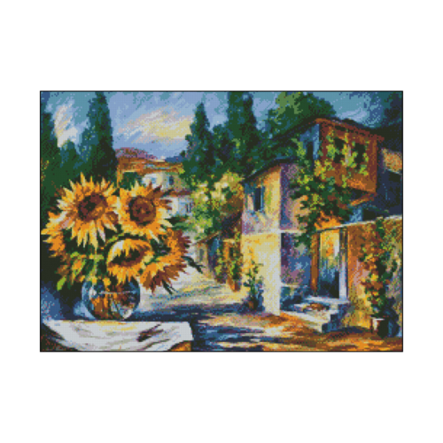 Country with Sunflowers