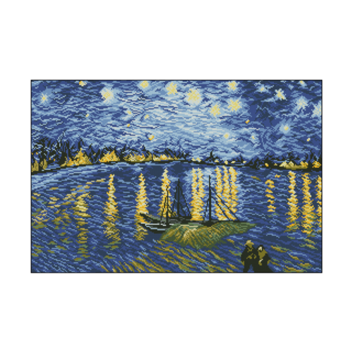 Noche estrellada sobre el Rodano V. Gogh